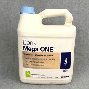 Bona Mega ONE Wood Floor Finish 3 qt full Extra Matte Clear Waterborne Opened